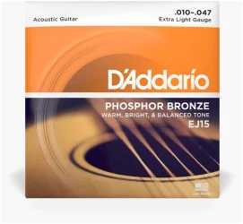 D'Addario EJ15 Phosphor Bronze 10/47 в Москве c доставкой