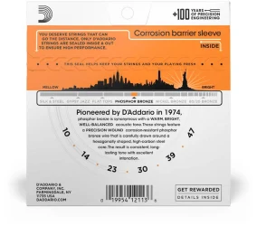D'Addario EJ15 Phosphor Bronze 10/47 в Москве c доставкой