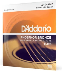 D'Addario EJ15 Phosphor Bronze 10/47 в Москве c доставкой