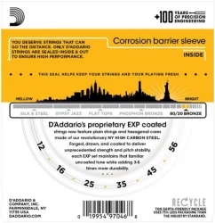 D'Addario EXP14 Bluegrass Acoustic Guitar Coated 80/20 Bronze 12/56 в Москве c доставкой