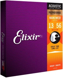 Elixir 16102 NanoWeb Phosphor Bronze Medium 13/56 в Москве c доставкой