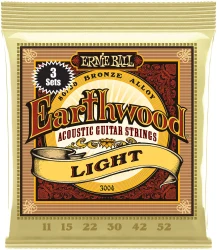 Ernie Ball 3004 Earthwood 80/20 Bronze Light 11/52 3 Sets в Москве c доставкой