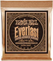 Ernie Ball 2550 Everlast Coated Phosphor Bronze Extra Light 10/50 в Москве c доставкой