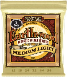 Ernie Ball 3003 Earthwood 80/20 Bronze Medium Light 12/54 3 Sets в Москве c доставкой
