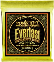 Ernie Ball 2556 Everlast Coated 80/20 Bronze Medium Light 12/54 в Москве c доставкой