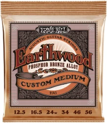 Ernie Ball 2143 Earthwood Phosphor Bronze Custom Medium 12.5/56 в Москве c доставкой