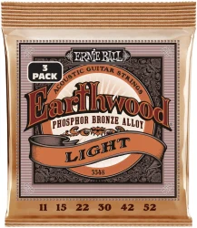 Ernie Ball 3548 Earthwood Phosphor Bronze Light 11/52 3 Pack в Москве c доставкой