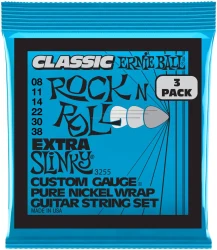 Ernie Ball 3255 Pure Classic Rock N Roll Slinky Extra 8/38 3 Pack в Москве c доставкой
