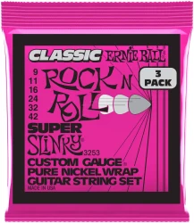 Ernie Ball 3253 Classic Rock N Roll Slinky Super 9/42 3 Pack в Москве c доставкой