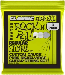 Ernie Ball 3251 Classic Rock N Roll Slinky Regular 10/46 3 Pack в Москве c доставкой