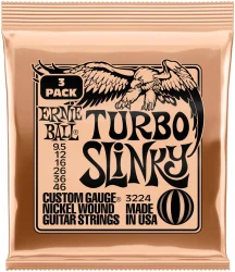 Ernie Ball 3224 Turbo Slinky Nickel Wound 9.5/46 3 Pack в Москве c доставкой