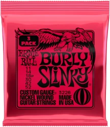 Ernie Ball 3226 Burly Slinky Nickel Wound 11/52 3 Pack в Москве c доставкой