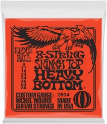 Ernie Ball 2624 8-String Skinny Top Heavy Bottom Nickel Wound 9/80 в Москве c доставкой