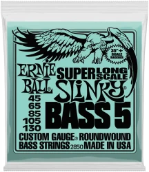 Ernie Ball 2850 Long Scale Bass 5 Super Slinky Roundwound 45/130 в Москве c доставкой