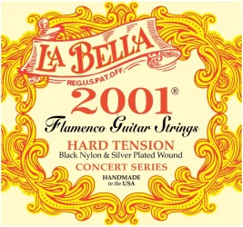 La Bella 2001FH Concert Series Black Nylon & Silver Plated Wound Hard Tension в Москве c доставкой