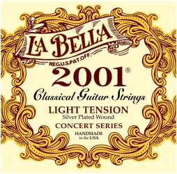 La Bella 2001L Concert Series Silver Plated Wound Light Tension в Москве c доставкой
