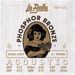 La Bella 7GP-12XL 12-String Acoustic Phosphor Bronze Extra Light в Москве c доставкой