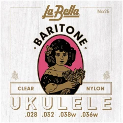 La Bella 25 Ukulele Clear Nylon Baritone в Москве c доставкой