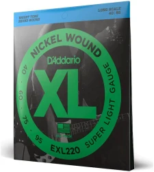 D'Addario EXL220 XL Nickel Wound Long Scale Super Light 40/95 в Москве c доставкой