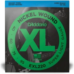 D'Addario EXL220 XL Nickel Wound Long Scale Super Light 40/95 в Москве c доставкой