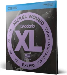 D'Addario EXL190 XL Nickel Wound Long Scale Custom Light 40/100 в Москве c доставкой