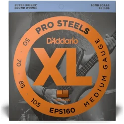D'Addario EPS160 XL Pro Steels Long Scale Medium 50/105 в Москве c доставкой