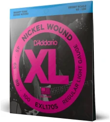 D'Addario EXL170S XL Nickel Wound Short Scale Regular Light 45/100 в Москве c доставкой