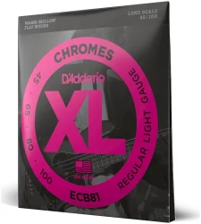 D'Addario ECB81 XL Chromes Long Scale Regular Light 45/100 в Москве c доставкой