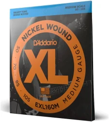 D'Addario EXL160M XL Nickel Wound Medium Scale Medium 50/105 в Москве c доставкой