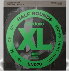 D'Addario ENR70 XL Half Rounds Long Scale Super Light 40/95 в Москве c доставкой