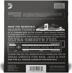 D'Addario ECB82 XL Chromes Long Scale Medium 50/105 в Москве c доставкой
