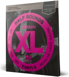 D'Addario ENR71-5 XL Half Rounds Long Scale Regular Light 45/130 в Москве c доставкой