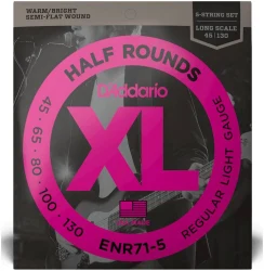 D'Addario ENR71-5 XL Half Rounds Long Scale Regular Light 45/130 в Москве c доставкой