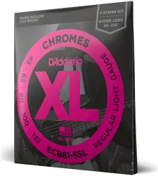 D'Addario ECB81-5SL XL Chromes Super Long Regular Light 45/132 в Москве c доставкой