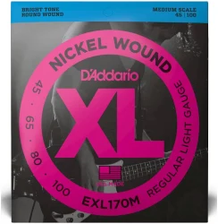 D'Addario EXL170M XL Nickel Wound Medium Scale Regular Light 45/100 в Москве c доставкой