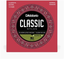 D'Addario EJ27N 1/2 Clear Nylon Silverplated Wound Normal Tension в Москве c доставкой
