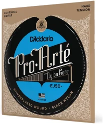 D'Addario EJ50 Pro-Arte Black Nylon Silverplated Wound Hard Tension в Москве c доставкой