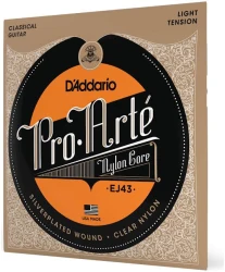 D'Addario EJ43 Pro-Arte Clear Nylon Silverplated Wound Light Tension в Москве c доставкой