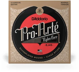 D'Addario EJ45 Pro-Arte Clear Nylon Silverplated Wound Normal Tension в Москве c доставкой