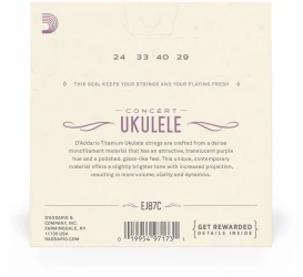 D'Addario EJ87C Ukulele Concert Titanium в Москве c доставкой