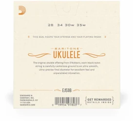 D'Addario EJ53B Ukulele Baritone Black Nylon в Москве c доставкой