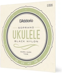 D'Addario EJ53S Ukulele Soprano Black Nylon в Москве c доставкой