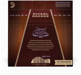 D'Addario NBM11540 Mandolin Nickel Bronze Custom Medium 11.5/40 в Москве c доставкой