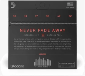 D'Addario XTE1052 XT Nickel Plated Steel 10/52 в Москве c доставкой