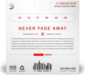 D'Addario XSE1052 XS Nickel Plated Steel Light/Heavy 10/52 в Москве c доставкой