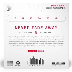 D'Addario XSE0942 XS Nickel Plated Steel 09/42 в Москве c доставкой