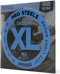 D'Addario EPS590 XL Pro Steels Jazz Light 12/52 в Москве c доставкой