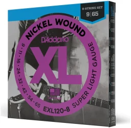 D'Addario EXL120-8 XL Nickel Wound 8-String Super Light 9/65 в Москве c доставкой
