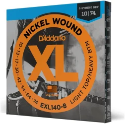 D'Addario EXL140-8 XL Nickel Wound 8-String LT/HB 10/74 в Москве c доставкой