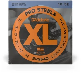D'Addario EPS540 XL Pro Steels Light Top / Heavy Btm 10/52 в Москве c доставкой